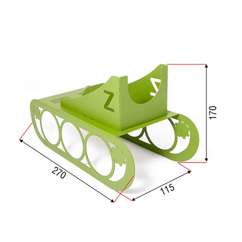 Держатель для бутылки "Танк", зеленый