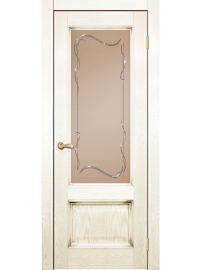 Классика ДГОБ 2.41 Эмаль RAL 1013, патина Серебро, багет с тиснением, 2000x500