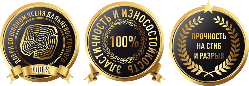 Медальки межкомнатные двери со шпоном Аргус